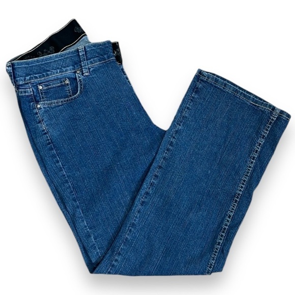Riders by Lee Curvier Womens 14P Blue Jeans Petite Elastic Waistband - Picture 1 of 16